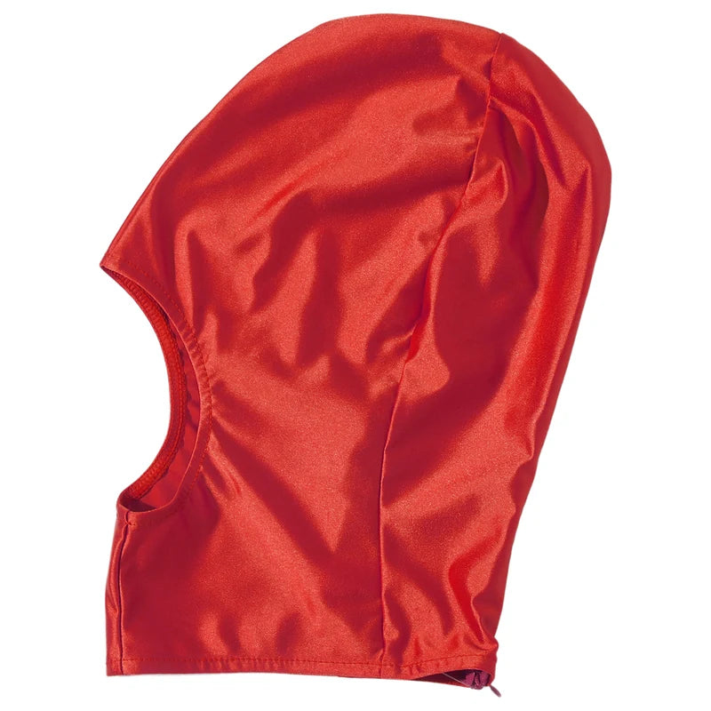 Full-Head Open Mouth Balaclava Mask with Back Zipper - Breathable Headgear for Halloween & Nightclub
