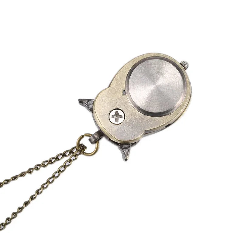 Vintage Owl Shape Pendant Necklace with Clock | Unisex Alloy Jewelry Gift