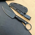 Fixed Blade Outdoor Knife with Nylon Fiber Handle and Kydex Sheath - Hunting Survival Tool