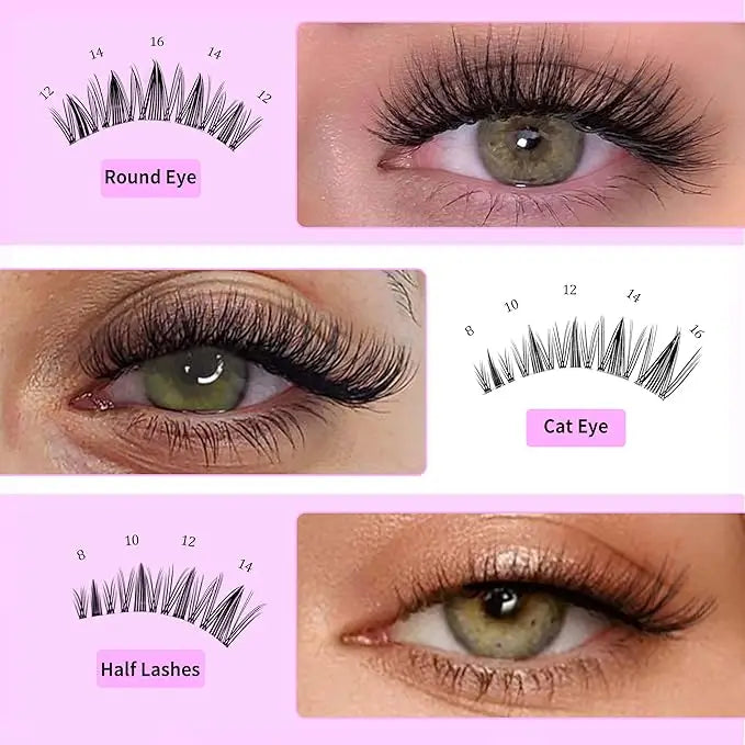 Manga Lash Clusters Kit with Lash Bond and Seal for False Eyelash Extensions