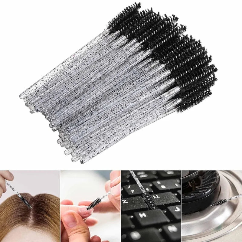 Eyelash Brushes and Mascara Wands Set - 25/50/100 Pcs for Eyelash & Eyebrow Makeup