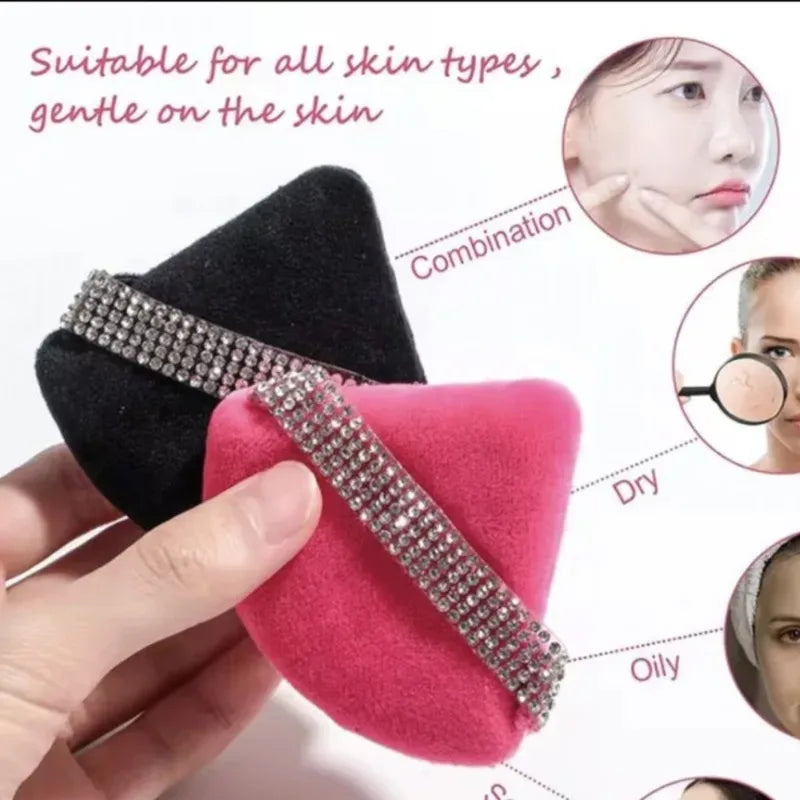3Pcs Makeup Powder Puff Set - Soft Velvet Face Sponges for Foundation & Concealer