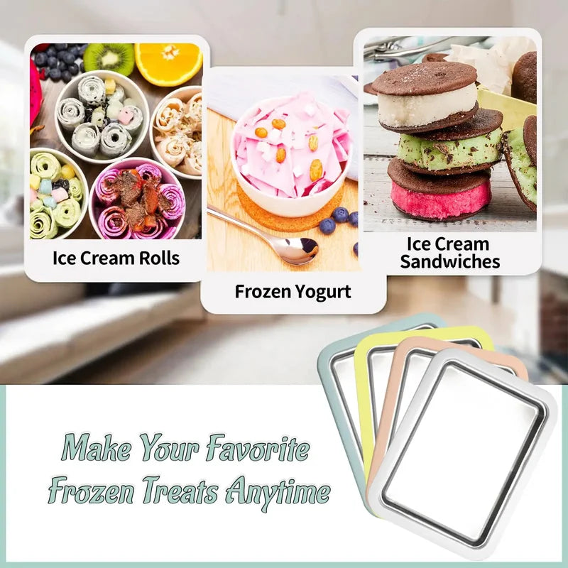 DIY Ice Cream Maker Pan for Frozen Yogurt & Dessert - Household Kitchen Tool