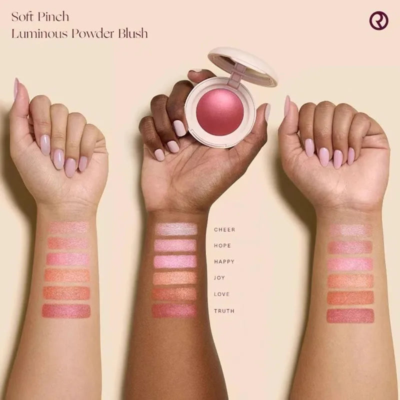 3D Face Brighten Blush Highlighter Powder with Mirror & Contour Bronzer Set