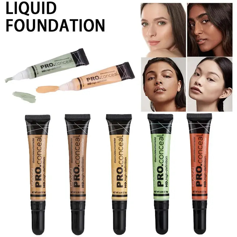 Full Coverage Liquid Foundation Matte Face Makeup Concealer Oil Control Brightening Skin Tone
