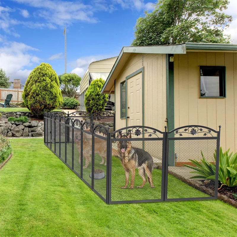 Heavy Duty Dog Playpen with Waterproof Pad 8 Panels Outdoor Indoor Fence
