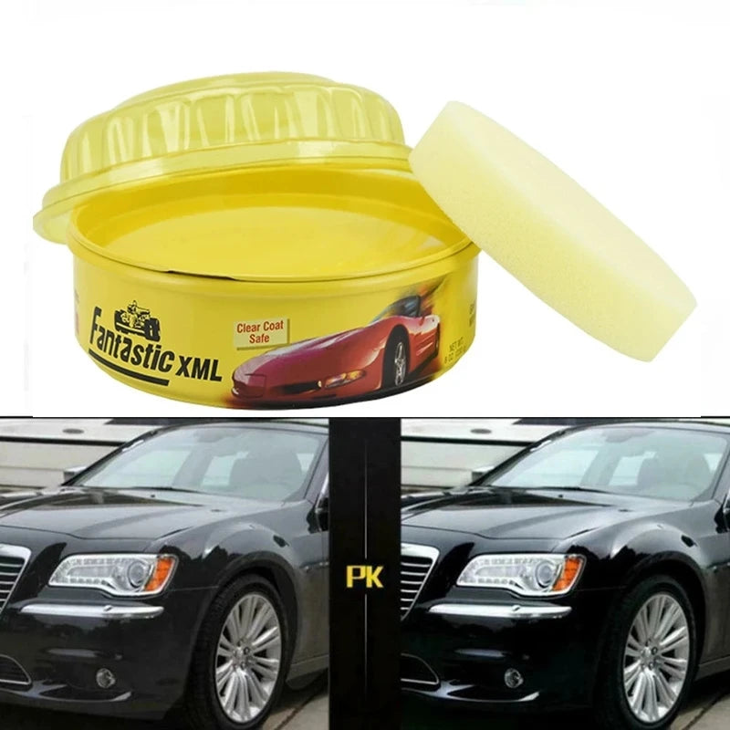 High-Gloss Carnauba Paste Wax for Auto Detailing & Scratch Removal