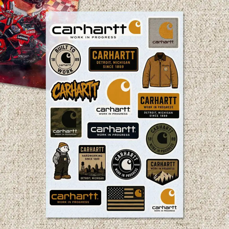 High-Quality Motorcycle Decal Set Vinyl Stickers for Bikes & Helmets