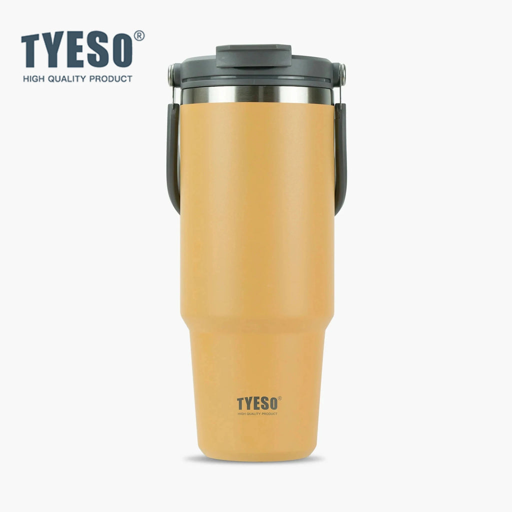 Insulated Travel Mug Stainless Steel Coffee Cup with Handle and Detachable Straw