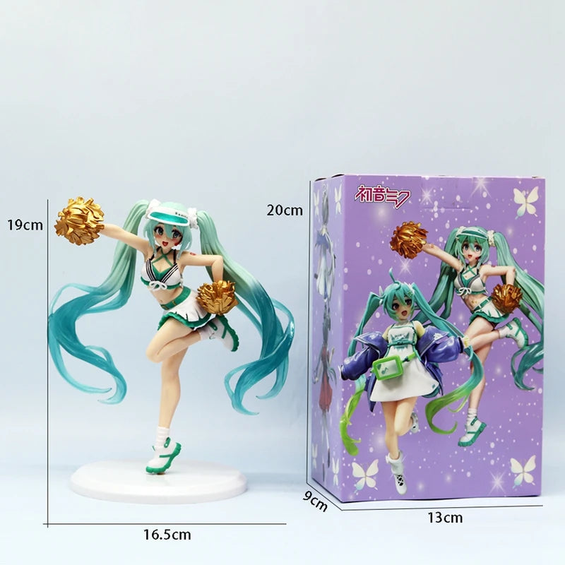 18cm Anime Hatsune Miku Action Figure Cheerleader PVC Figurine Collection Toys