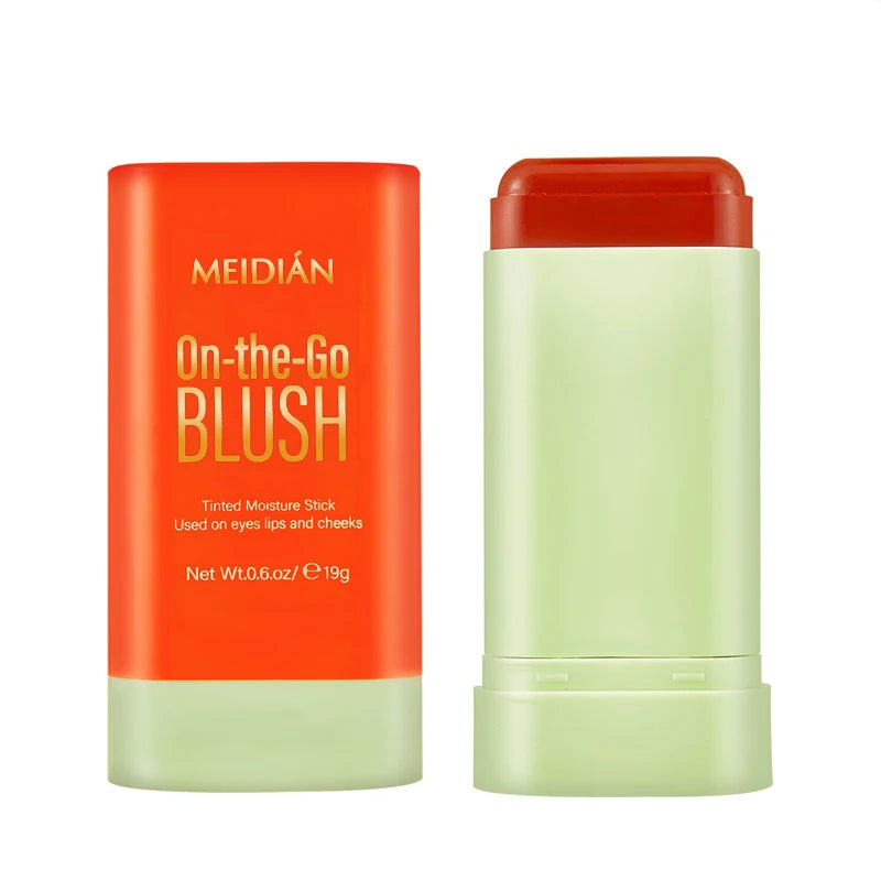 Waterproof Powder Blusher Stick - Vibrant Multi Color Options for Daily Makeup