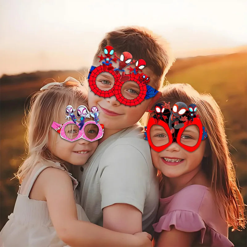 Spidey and His Friends Party Props Set – Masks, Glasses, Photo Booth Accessories