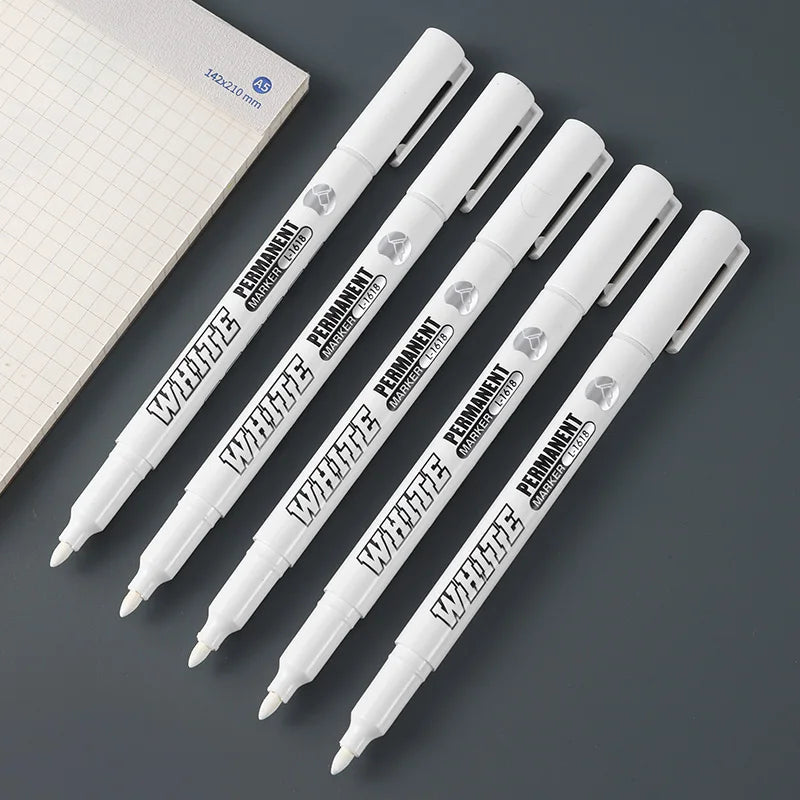 Waterproof Metal Paint Pen Set for Art & Graffiti - White, 1MM, Multiple Colors