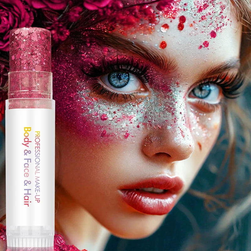 Body Glitter for Face & Body, Long-Lasting Non-Greasy Makeup, Halloween Party Essentials