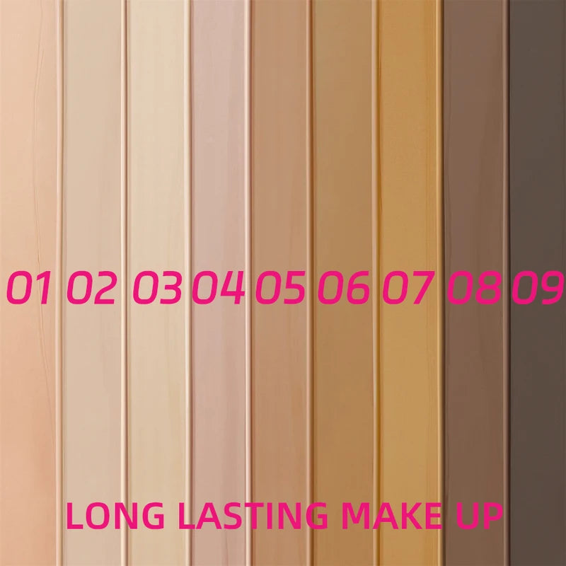 Full Coverage Liquid Concealer Foundation - Natural Matte Face Makeup 30g