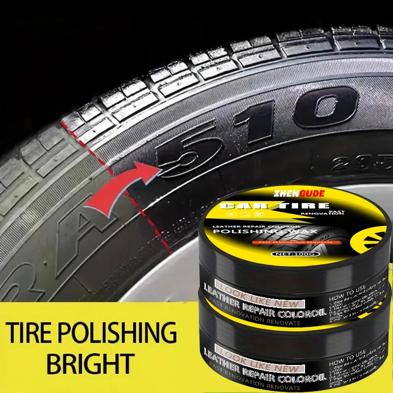 Car Plastic Restorer 100g Black Shine Wax for Interior Leather Panel Repair