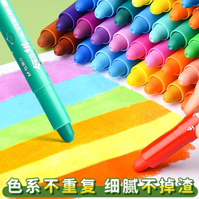 Professional Oil Paint Stick Set - Silky, Washable, Rotatable Art Crayons, 12/24/36 Colors