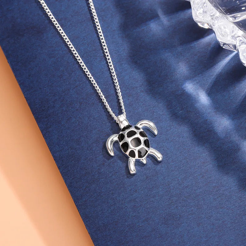 925 Sterling Silver Turtle Necklace Pendant for Women - Clavicle Chain Jewelry