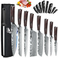 Kitchen Knife Set 7-Piece Stainless Steel Chef, Santoku, Cleaver & Utility Knives
