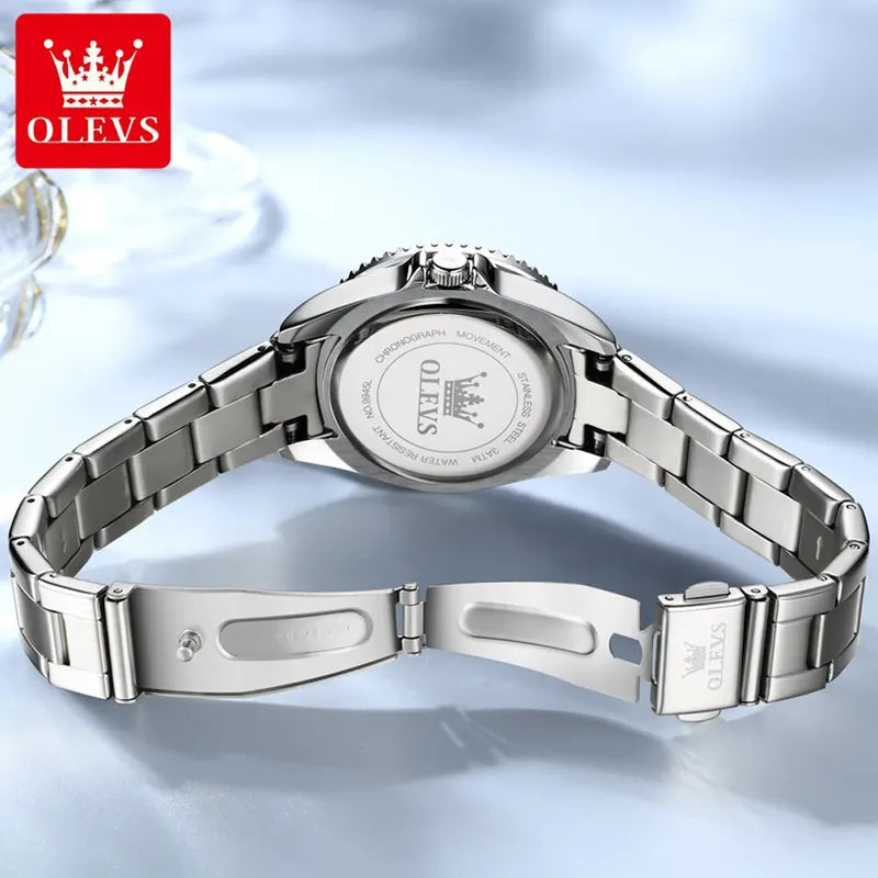 Women’s Quartz Watch with Diamond Dial Waterproof Stainless Steel Band Elegant Ladies Watch