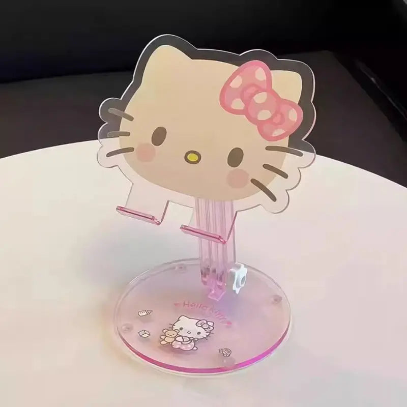 Pink Kawaii Cat Desktop Stand for Phones and Tablets - Oversized, Cute Office Organizer