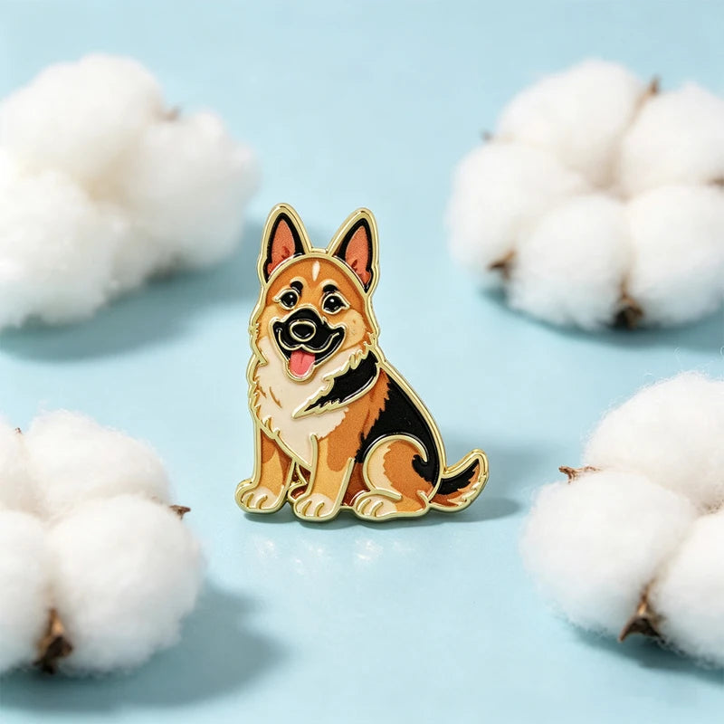 3pcs Cute Dog Enamel Pin Set Animal Brooches Lapel Badges Jewelry Accessories