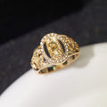 Religious Virgin Mary Ring for Women Cubic Zirconia Daily Wear Jewelry