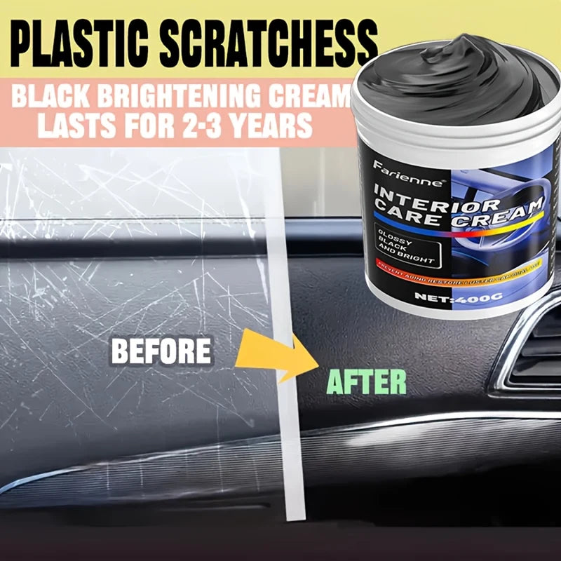 Heavy-Duty Car Plastic Renovator Wax - Scratch Repair & Protection for Bumpers & Interiors