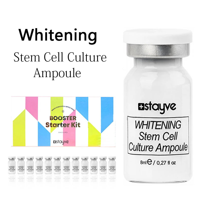 Skin Care Set with Boosting Serum Ampoules - Natural Whitening & Moisturizing Starter Kit