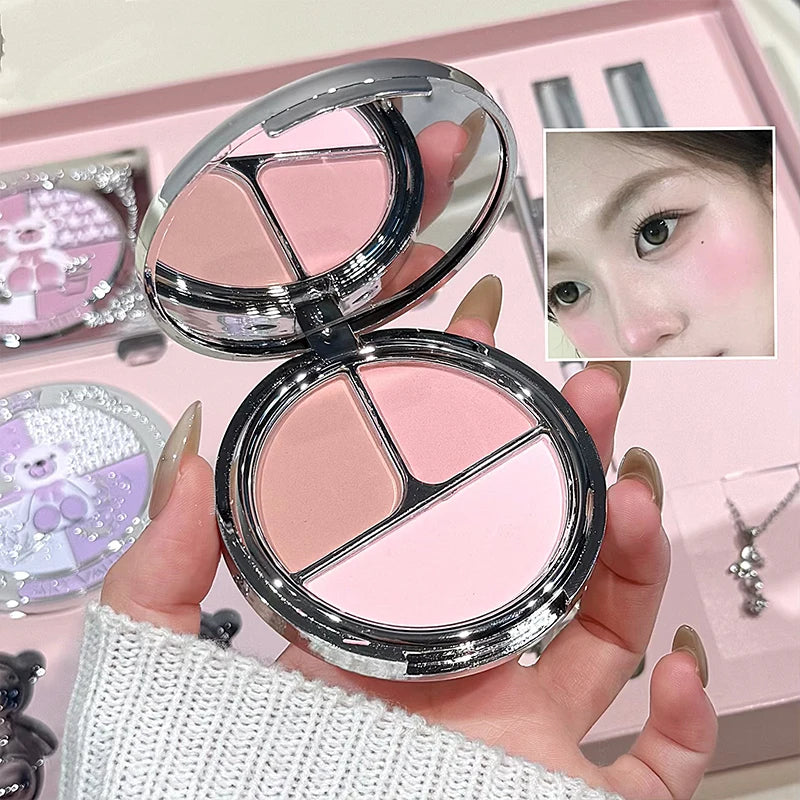 Face Makeup Set with Lip Mud Eyebrow Pen Mascara Blusher Contour & Eyeshadow