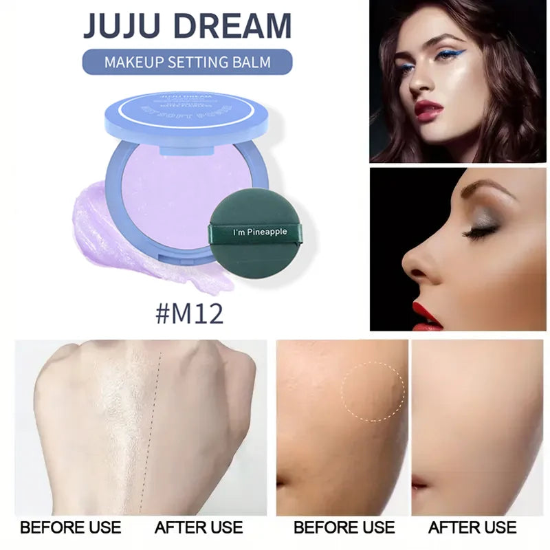 Waterproof Long-Lasting Face Powder for Makeup Touch-Ups - Oil Control & Easy Removal