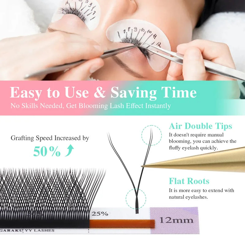 Premium Mink Cross Shape Eyelash Extensions 5-Pair Set for Natural Lash Enhancement