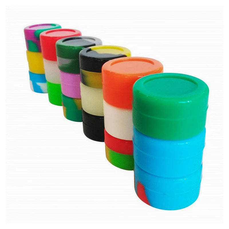 Mini Silicone Storage Containers 2ml - Non-Stick Travel Jars for Creams & Ointments