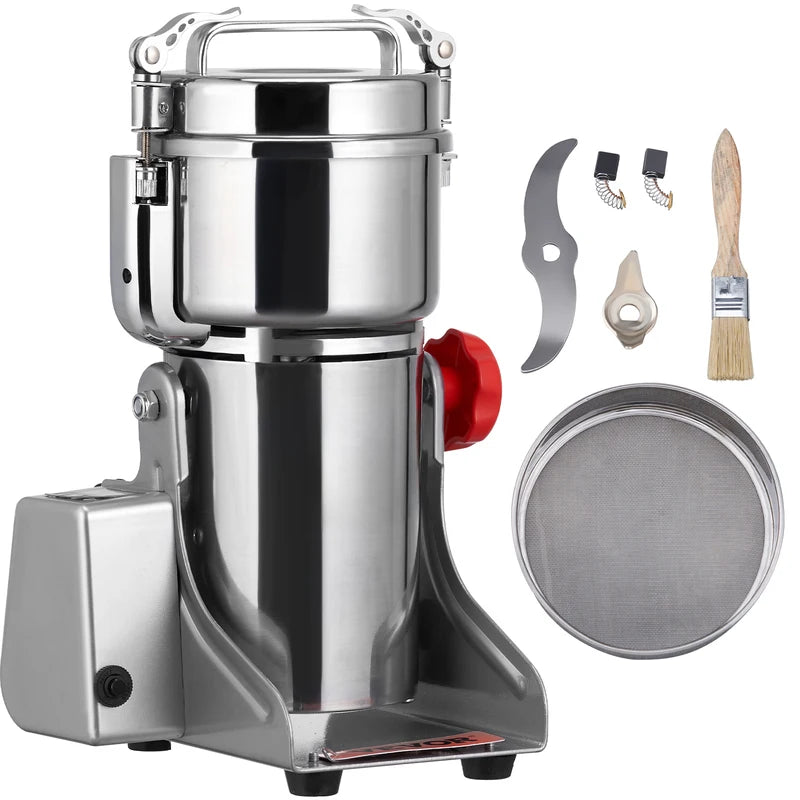 Electric Grain & Spice Grinder 1500W Commercial Swing Mill for Herbs, Grains, Spices