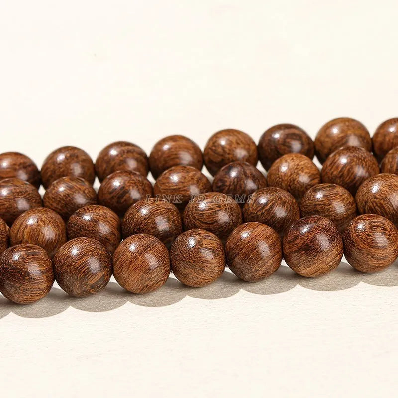 Natural Wood Bead Jewelry Making Supplies - Round Sandalwood Beads 6-10mm