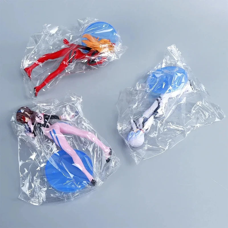 3-Piece Anime Action Figure Set with Ayanami Rei Asuka Soryu PVC Toys Gift
