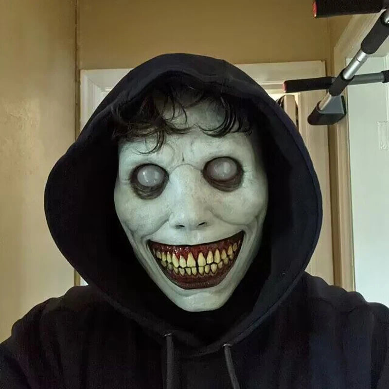 Halloween Demon Mask Creepy Smiling Face Costume Prop for Party & Cosplay