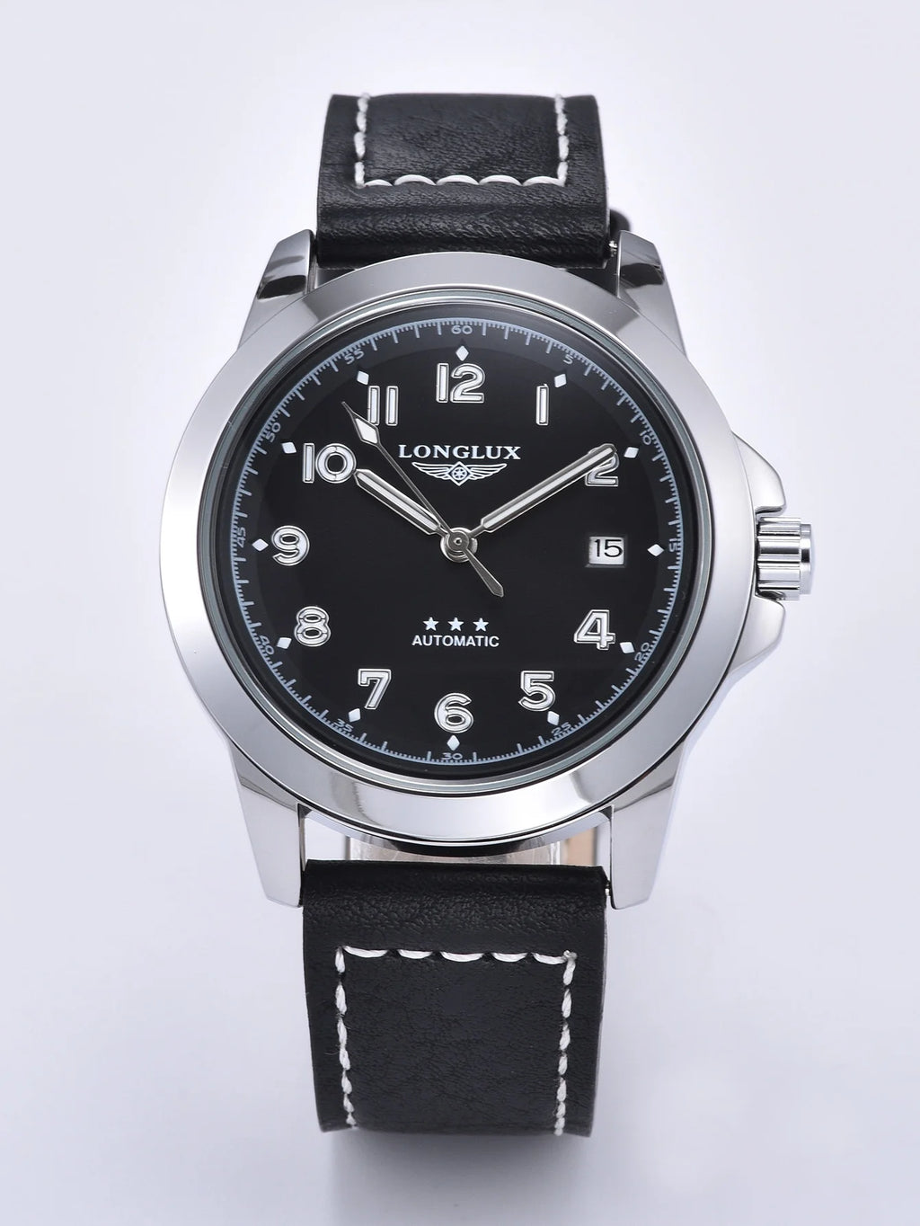 Men's Automatic Mechanical Watch - Vintage Pilot Military Style Waterproof Leather