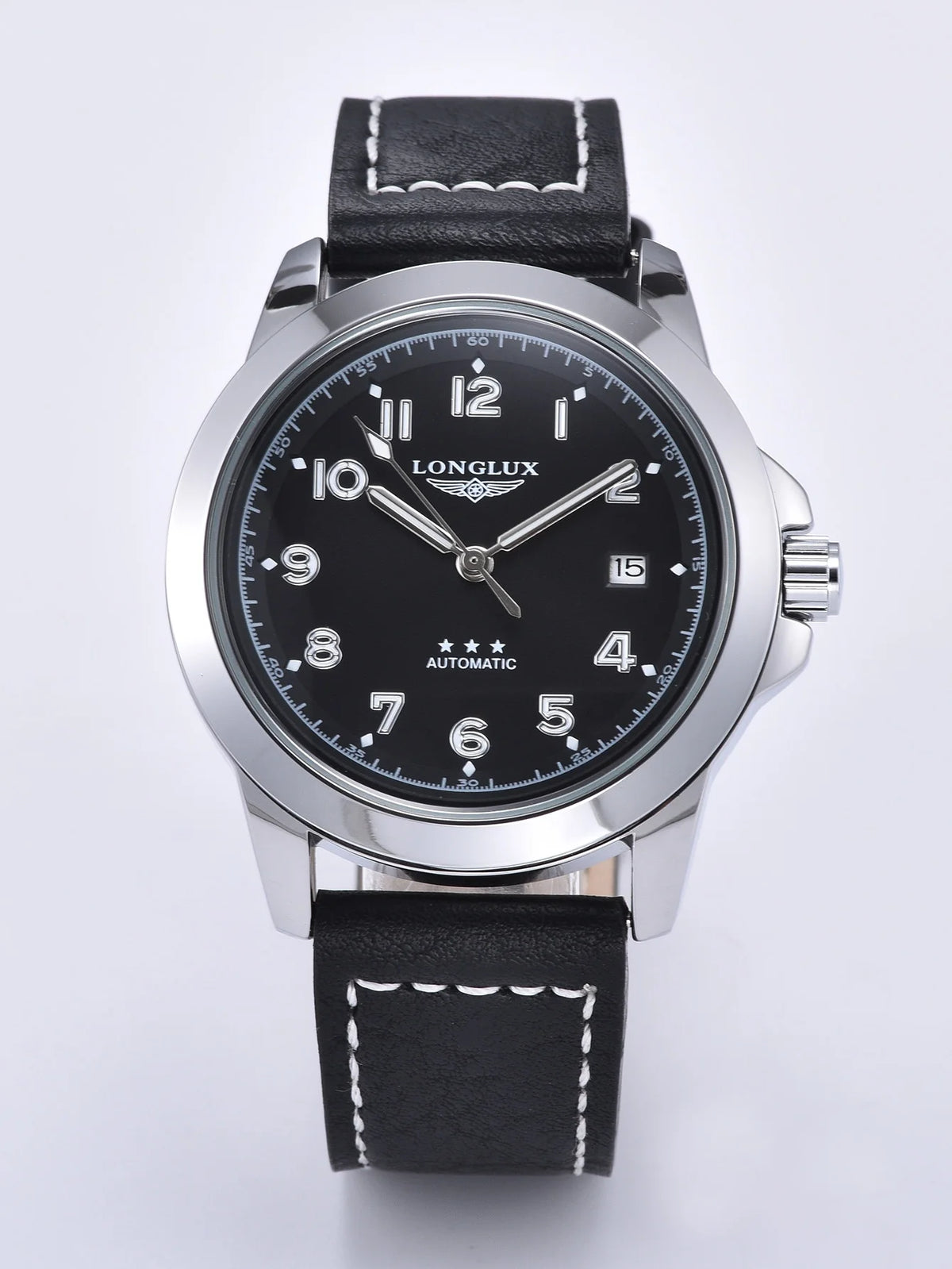 Men's Automatic Mechanical Watch - Vintage Pilot Military Style Waterproof Leather