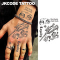 Waterproof Temporary Tattoo Stickers Gothic Mysterious Mask Design Long-Lasting