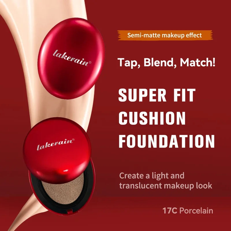Long-Lasting Cushion Foundation with Full Coverage and SPF - All Colors
