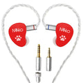 In Ear Monitors Wired Earphones HiFi IEM Silver Plated Cable for Gaming Music