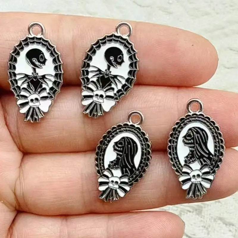10pcs Halloween Ghost Enamel Charms for DIY Jewelry Making Accessories