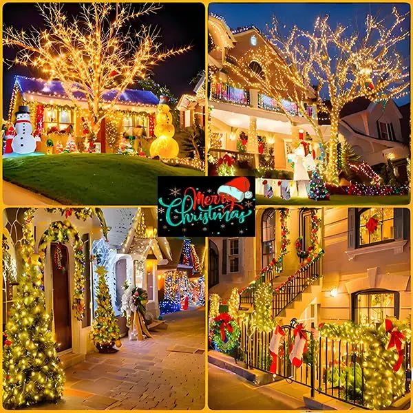 Outdoor Solar String Lights Waterproof 8 Modes for Garden Patio Decor