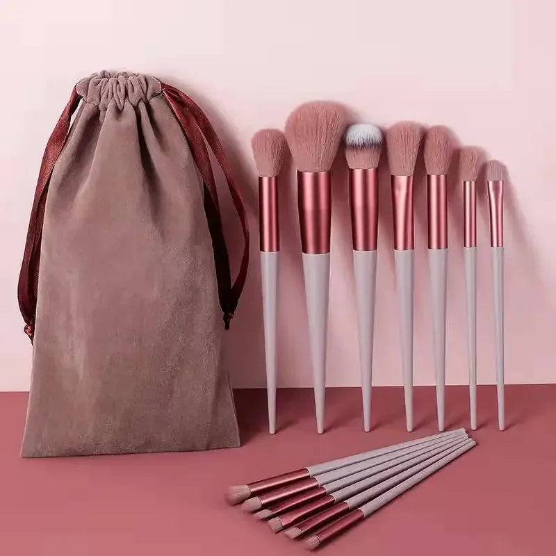 13-Piece Makeup Brush Set with Eye Shadow and Foundation Brushes – Soft Cosmetic Tools for Women