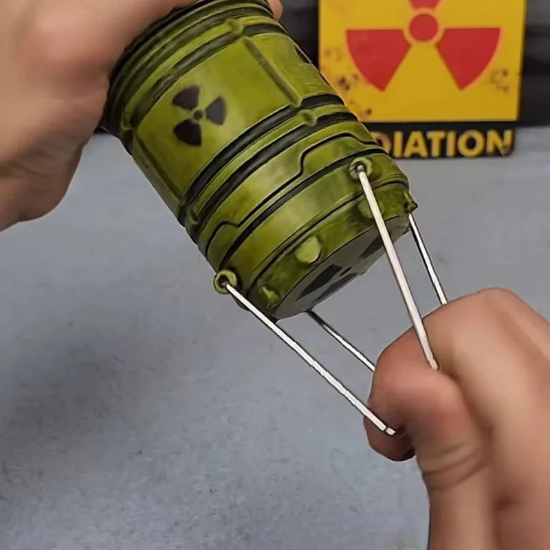 Nuclear Reactor LED Lantern - Sci-Fi Post-Apocalyptic Night Light with Green Glow, Novelty Home Decor