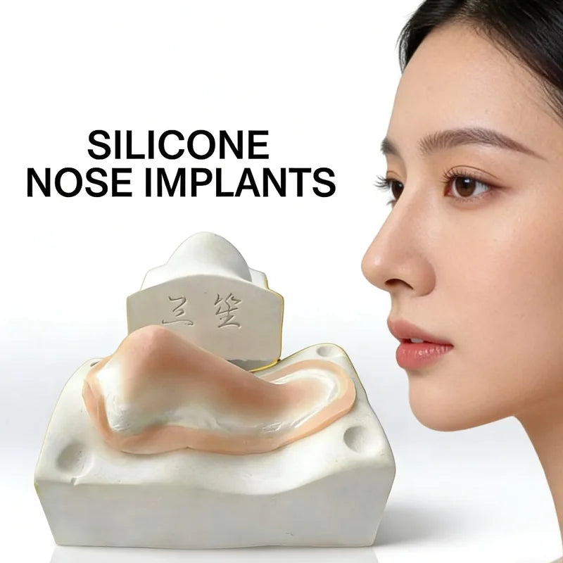 Silicone Fake Nose & Chin Prosthetic for Special Effects Makeup - Reusable Skin-Friendly Cosplay Tool