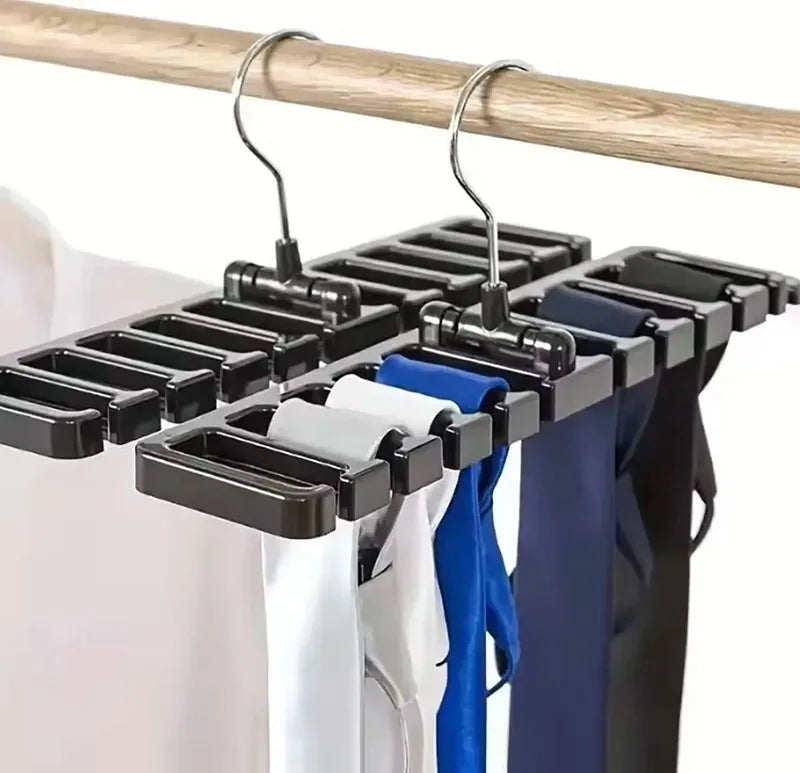 Wardrobe Belt & Scarf Organizer Hanger Rotating Storage Rack - Home Closet Solution