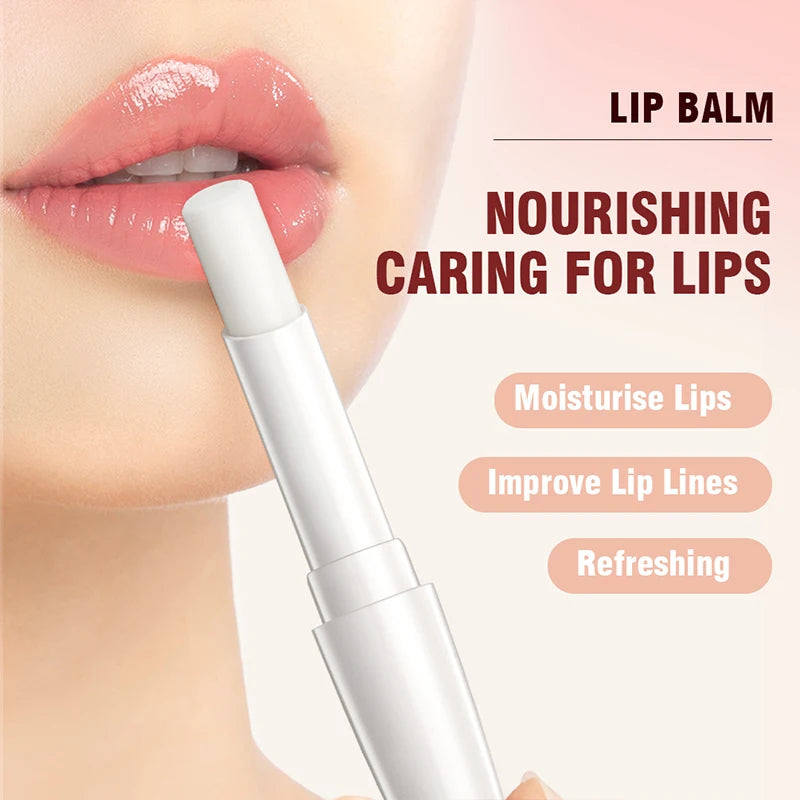Double-Ended Lip Gloss & Lip Balm Matte Misty Surface Non-Stick Cup Transparent Lip Makeup with Mirror Water Light