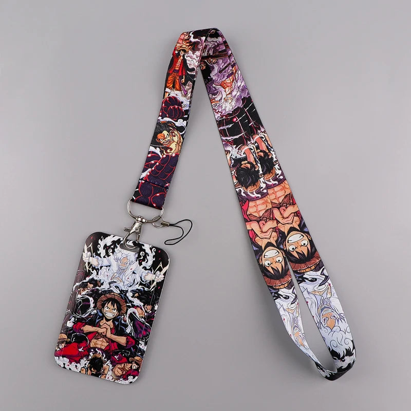Anime Pirate Card Holder Lanyard with Neck Strap for Keys ID Phone Badge